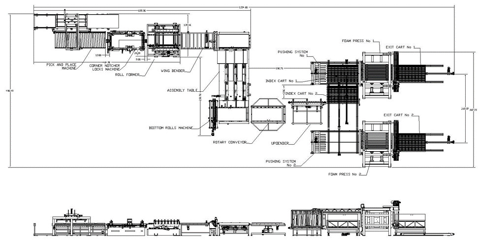 Residential metal door roll forming line with special-purpose automated machinery